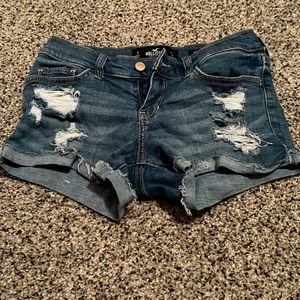 Blue Hollister Jean Shorts